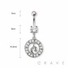 MOON AND SUN CHARM DANGLE 316L SURGICAL STEEL BELLY BUTTON RING